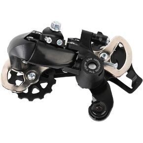 Light Motion Control and Oversized Pulleys Rear Derailleur 6, 7, 8 Speed for 21/24 Speed Mountain Bikes