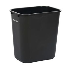 28 Quart Wastebasket, Black Plastic Rectangular 7 Gallon Trash Can for Bedroom Bathroom Office, Garbage Can Fits Under Desk Cabinet Sink