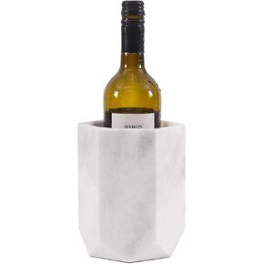Radicaln Marble Wine Cooler Black 6.5" Inches Handmade Beverage Cooler For Bar Accessories, Wine Chiller For Bottle & Champagne - Bottle Cooler, Wine Bottle Holder For Bar Décor