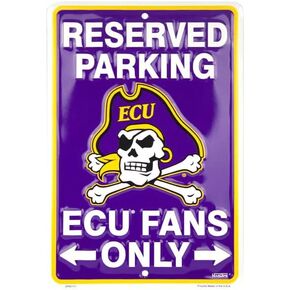 Hangtime East Carolina University - ECU Pirates - Fan Parking Only 8 x 12 Parking Sign