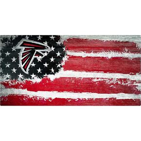 NFL Atlanta Falcons Unisex Atlanta Falcons Flag sign, Team Color, 6 x 12