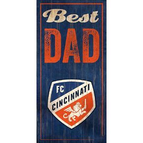 MLS FC Cincinnati Unisex FC Cincinnati Best Dad, Team Color, 6 x 12