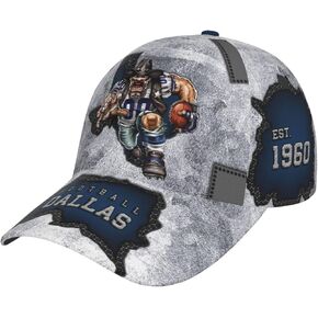 Classic City Silhouette Baseball Cap 3D Print Joinery Adjustable Snapback Hat Game Day for Men Women Fans Gift