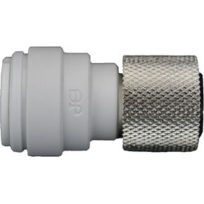 John Guest Speedfit PP6008U9W بولي بروبيلين 1/4 بوصة OD X 9/16-24UNEF (ضغط 3/8 بوصة) موصل أنثى للدفع للتوصيل (10 عبوات)، أبيض