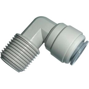 Acetal Copolymer 1/2" Tube OD Tube Fittings,Elbow 1/2" Male Adapter, Push to connect for RO water filter system parts (pack of 5)