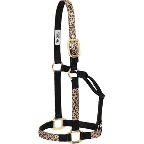 Weaver Leather Non-Adjustable Patterned Nylon Horse Halter, Leopard, Small