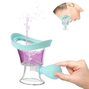 Eye Wash Cup Eye Wash Kit Silicone Manual Air Pressure Eye Cleaning Cup for Eye Rinse Portable Eye Care Tool Eye Wash Cleaner Kit for Quick Relief from Tired Eyes Cleaning Eye Dust Makeup Irritants