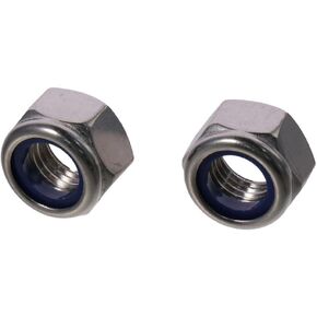 FEIYING صواميل قفل سداسية، قطعتان M16 x 2 مم من النايلون، صواميل ذاتية القفل للمسمار، 304 من الفولاذ المقاوم للصدأ in Kuwait