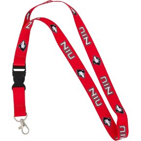 Desert Cactus Northern Illinois University Lanyard NIU Huskies Car Keys ID Badge Holder Keychain Detachable Breakaway Snap Buckle (Red)
