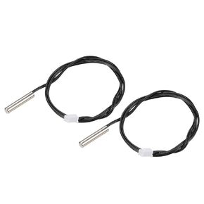 uxcell 2pcs 100K B3950 Temperature Sensor Probe, Stainless Steel NTC Thermal Probe Cable 50cm