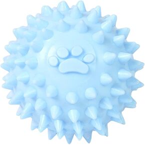 Dogs Spiky TPR Ball No Squeak Chew Toy Long Lasting for Aggressive Chewers Dogs Puppy Training Dogs Spiky Rubber Ball Toy Small No Squeak for Aggressive Heavy Chewers Small Dog Toy Balls (Blue)