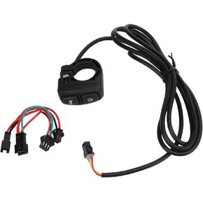 Electric 2-in-1 Lamp Horn Switch Part, Lamp and Horn Control Switch with Light Adapter Cable for Electric Motorcycle Scooter Accessory