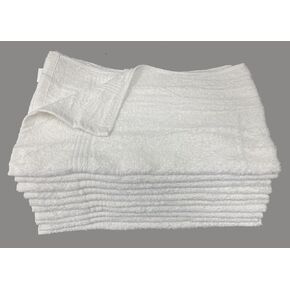 12-Pack 16X27 White Hand Towels-Premium100% Cotton Hand Towels - Salon Towels - Gym Towels Towelsupercenter (16X27)