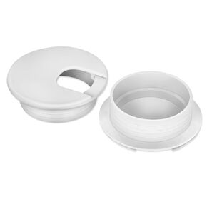 Desk Grommet for Wire Organizer, Black Round Computer Desk Table Port 1.5 Inch, Plastic Desk Cord Cable Hole Cover Grommet, 5 PCS