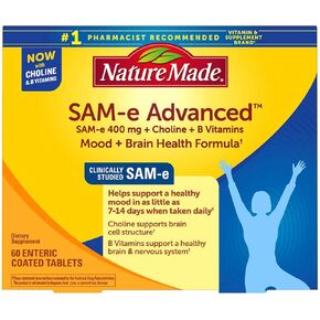 Nature Made SAM-e Complete 400 مجم - 60 قرصًا مغلفًا معويًا
