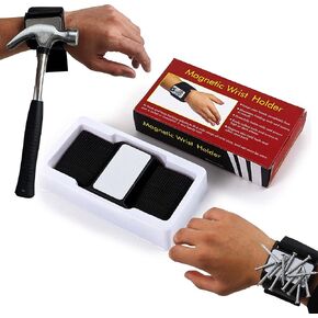 Magnetic Wrist Holder, Gifts for Fathers, Husbands, Brothers and Boyfriends, Tool Belt with Strong Magnets for Holding Screws/Nails/Drill