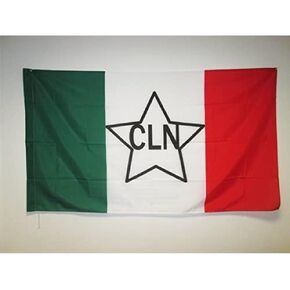 National Liberation Committee Italy Flag 3' x 5' for a pole - Italian CLN flags 90 x 150 cm - Banner 3x5 ft with hole - AZ FLAG