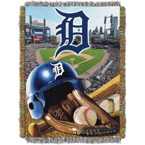 Officially Licensed MLB Home Field Advantage Woven Tapestry Throw Blanket, Soft & Cozy, Washable, Throws & Bedding, 48" x 60"