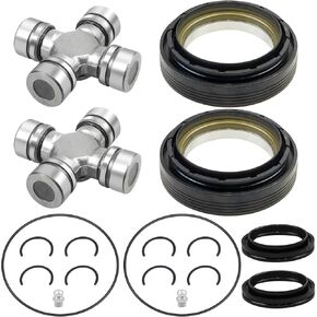 Front Axle Seal and U Joints kit with Oil Seal O Ring Compatible with Ford F250 F350 F450 F550 Super Duty Excursion 1998-2005 Replace for 50381 50491 SPL55-4