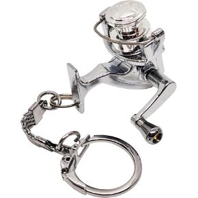 Fishing Key Chain Spinning Reel, Metal Spinning Reel Keychain Accessories Keyring, Key Pendant Gift for Fishing Enthusiasts