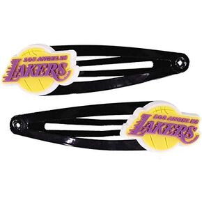 Aminco NBA Los Angeles Lakers Soft PVC Hair Clip, 2-Pack