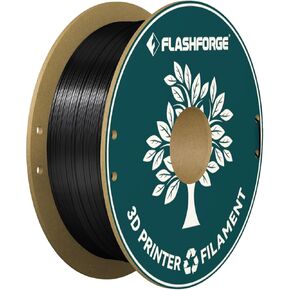 FLASHFORGE Silk PLA Filament 1.75mm Shiny Black, 3D Printer Filament Bundle 2kg (4.4lbs) Cardboard Spool, Smooth and Silky Texture 3D Printing Filament, Dimensional Accuracy +/- 0.02mm