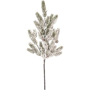 Vickerman 19.5" Snowy Glitter Aritificial Pinecone Fir Spray, 4 per Bag.