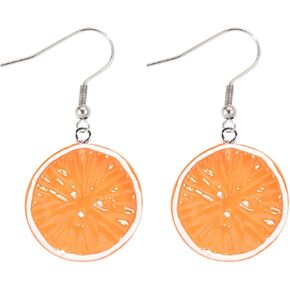 Acrylic lemon Slice Earrings Funny Cute Resin Fresh Summer Tropical Fruit Yellow Circle Round Lime Orange Section Lightweight Dangle Drop Earrings for Women Teen Girls Summer Beach Holiday Fashion jewelry Gifts