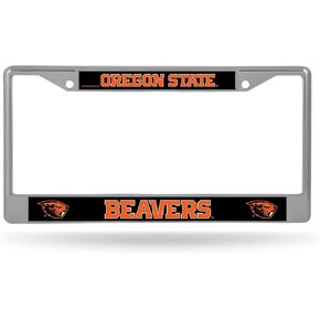 Rico Industries NCAA Oregon State Beavers 12" x 6" Silver Chrome Frame 12" x 6" Chrome Frame - Car/Truck/SUV Automobile Accessory