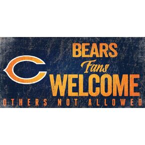 Fan Creations Chicago Bears Fans Welcome Sign, Multi