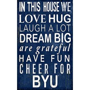 Fan Creations BYU in This House Sign, Multicolored