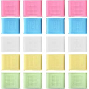 20Pcs Silicone Finger Sleeves - Comfortable Fit Finger Gloves for Sports, Work, Gardening - Anti-Slip Finger Cots - Thumb Brace for Trigger Finger Arthritis (Small for Women)