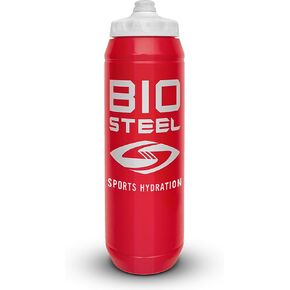 BioSteel Sports Team Squeeze Water Bottle - 27oz, BPA-Free, Leak-Proof, Wide Mouth