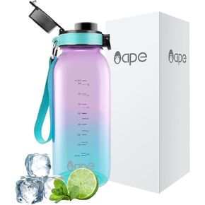 APE Sport Water Bottle, 900 ml/30 oz, Tritan Material BPA-Free, Wide Mouth, Leakproof, Fast Flow Bottle for Women Men Gym Fitness Outdoor