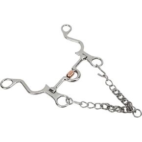 Pelham Horse Bit Frenos para Caballos Frenos para Caballos De Rienda, Carving Stainless Steel Exquisite Design Copper Style Pelham Bit for Horse Riding for Equestrian Performance(120MM)