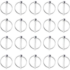 INCREWAY 3/16" Lynch Pin, 20 Pcs Carbon Steel Linch pins with Ring Heavy Duty Quick Release L-Pin Lock for Trailers Trucks (Dia 4.5mm*Length 36mm)