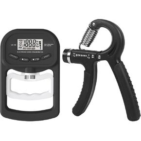 Grip Strength Tester Trainer and Dynamometer, Hand Grip Strengthener Gripper, Digital Grip Strength Tester with LCD Display for Grip Strength Testing and Training, 396lbs / 180kg