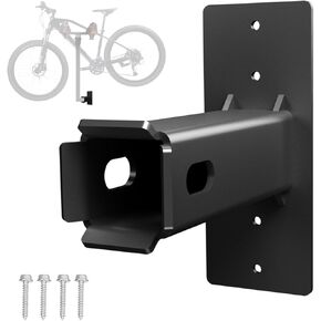 Wall Mount Bike Rack Hitch Cargo Carrier Bicycle Receiver Storage Store Hanging Garage Organizer Trailer Holder Accessories Bracket Heavy Duty Holds Max 300 Lbs Easy to Load Secure 2 inch