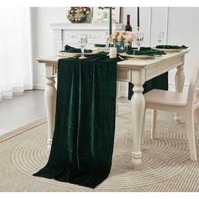 Velvet Table Runner ,Soft Luxurious Fall Table Runners 120 Inches Long,for Wedding Bridal Shower Thanksgiving Christmas Decoration,20*120 Inches, Red