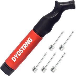 Portable Ball Pump with 5 Needles - Push-Pull Inflation System Ball Air Pump - Designed for Inflating Balls - Basketball, Volleyball, Soccer and Rugby Balls.
