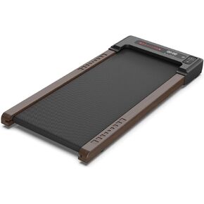 FYC Wooden Walking Pad, Under Desk Treadmill for Home Compact Mini Treadmills with Remote Control, 265lbs Capacity Low Noise Portable Walking Jogging Machine Installation-Free