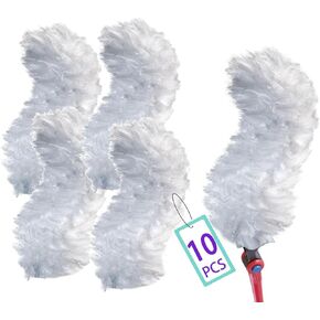10 Count Heavy Duty Dusting Refills for O Cedar Flex & Catch | Disposable Duster Refill with Cleaning Fibers | Traps 3X More Dust Than Traditional Feather Duster