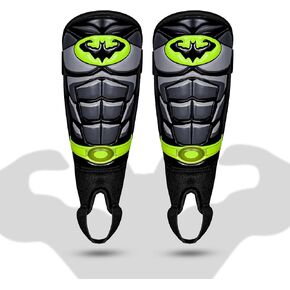 3D Bat-Embossed Kids Soccer shin Guards with Ankle Protection, Non-Slip Adjustable Straps Mini shin Guards Soccer Flexible, Lightweight, and Soft for Adults, Youth, Boys, Girls & Toddlers