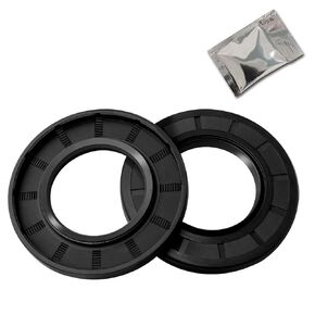 TC 8mm X 18mm X 5mm, 2PCS Black Double Lip Oil Seal, Nitrile Rubber Cover Double Lip with Spring, Oil Shaft Seal Fit for Bearing Shaft