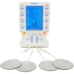 Electronic Muscle Stimulator – 2 Channel TENS EMS TAMTEC Sport 2 Unit with Russian Stim, Interferential IFC, Active Recovery ARP, Microcurrent – for Muscle Building, Pain Relief, Arthritis, Toning