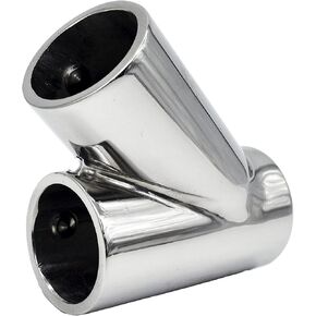 MARINE CITY 304 Grade Stainless Steel Heavy Duty Tee Connector Hand Rail 45° / 60°/ 90° Fittings 3 Ways for 1 Inch Tube for Marines – Boats – Yachts – Kayaks (Pack of 2)