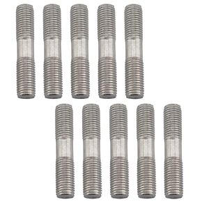 (10 Pieces) M12x60mm Double End Threaded Stud 304 Stainless Steel Equal Thread Length Dual Threaded Rod Bolts Fasteners