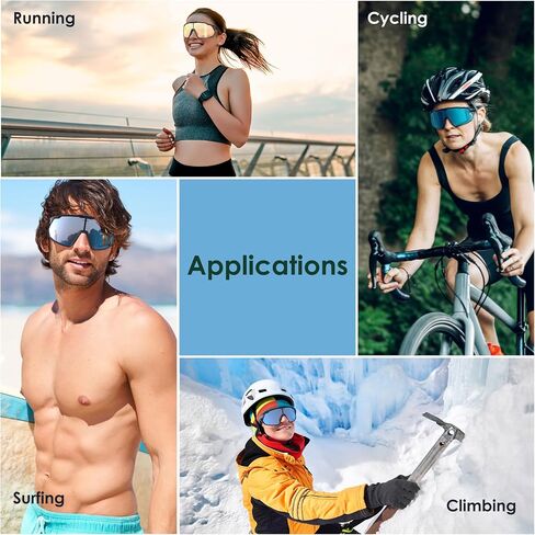 Sports Cycling Sunglasses for Men and Women Interchangeable Six coated lenses UV 400 TR90 Protection Sunglasses in Saudi Arabia