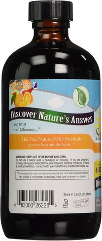 Nature's Answer Sambucus Elderberry Syrup for Kids 8 Fluid Ounces |Immune Support Booster | Kosher Certified | Gluten-Free | No Artificial Flavors or Preservatives | Single Count in Saudi Arabia