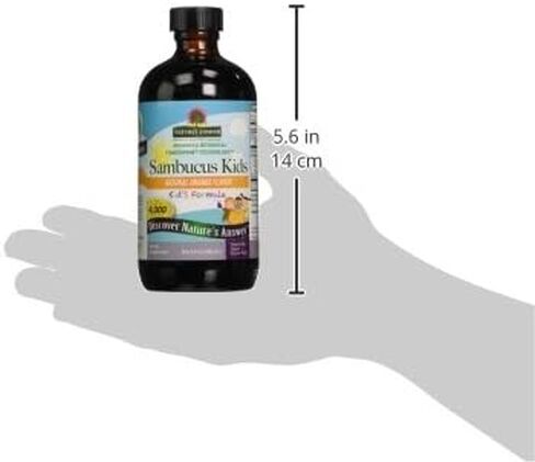 Nature's Answer Sambucus Elderberry Syrup for Kids 8 Fluid Ounces |Immune Support Booster | Kosher Certified | Gluten-Free | No Artificial Flavors or Preservatives | Single Count in Saudi Arabia